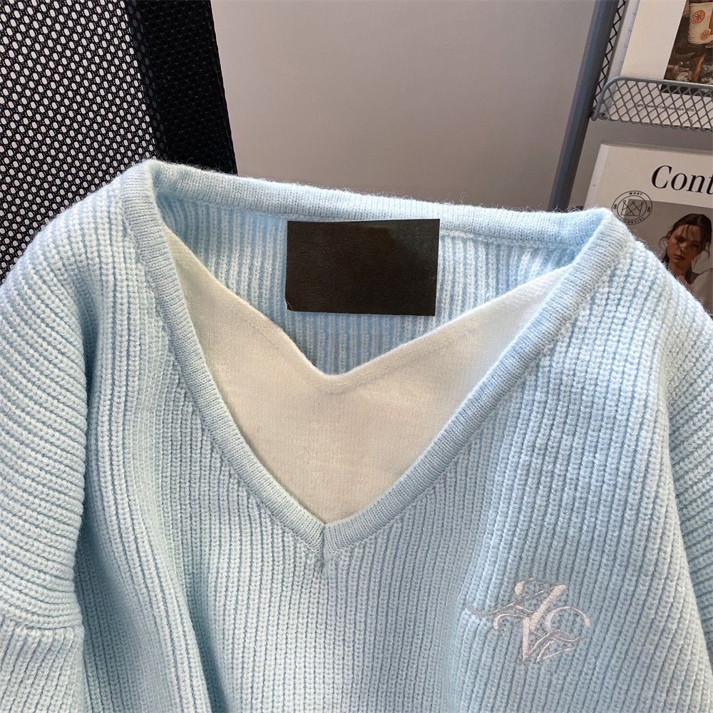 2024 Autumn/Winter False Two Piece Design Top